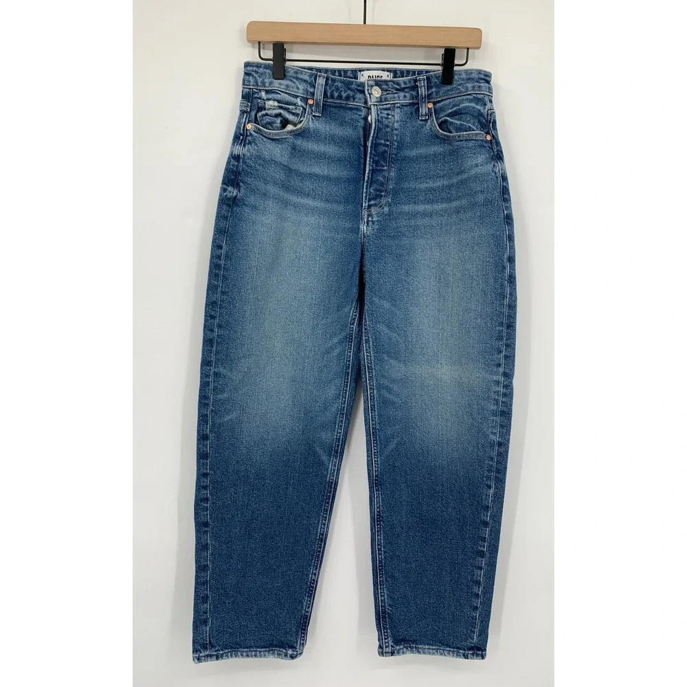 PAIGE‎ Jeans Womens 28 Blue Alexis Button Fly Barrel Leg Denim Pants